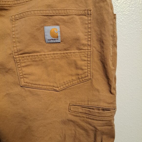 Carhartt Carpenter Canvas Work Pants Relaxed Fit Khaki Men's Size 38x36 - Picture 3 of 6